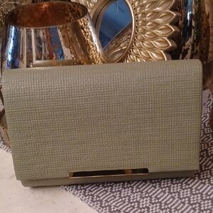 Elegant Green Textured Clutch